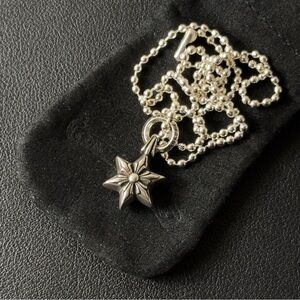 Chrome Hearts Silver Star Pendant & Ball Chain 11.3g